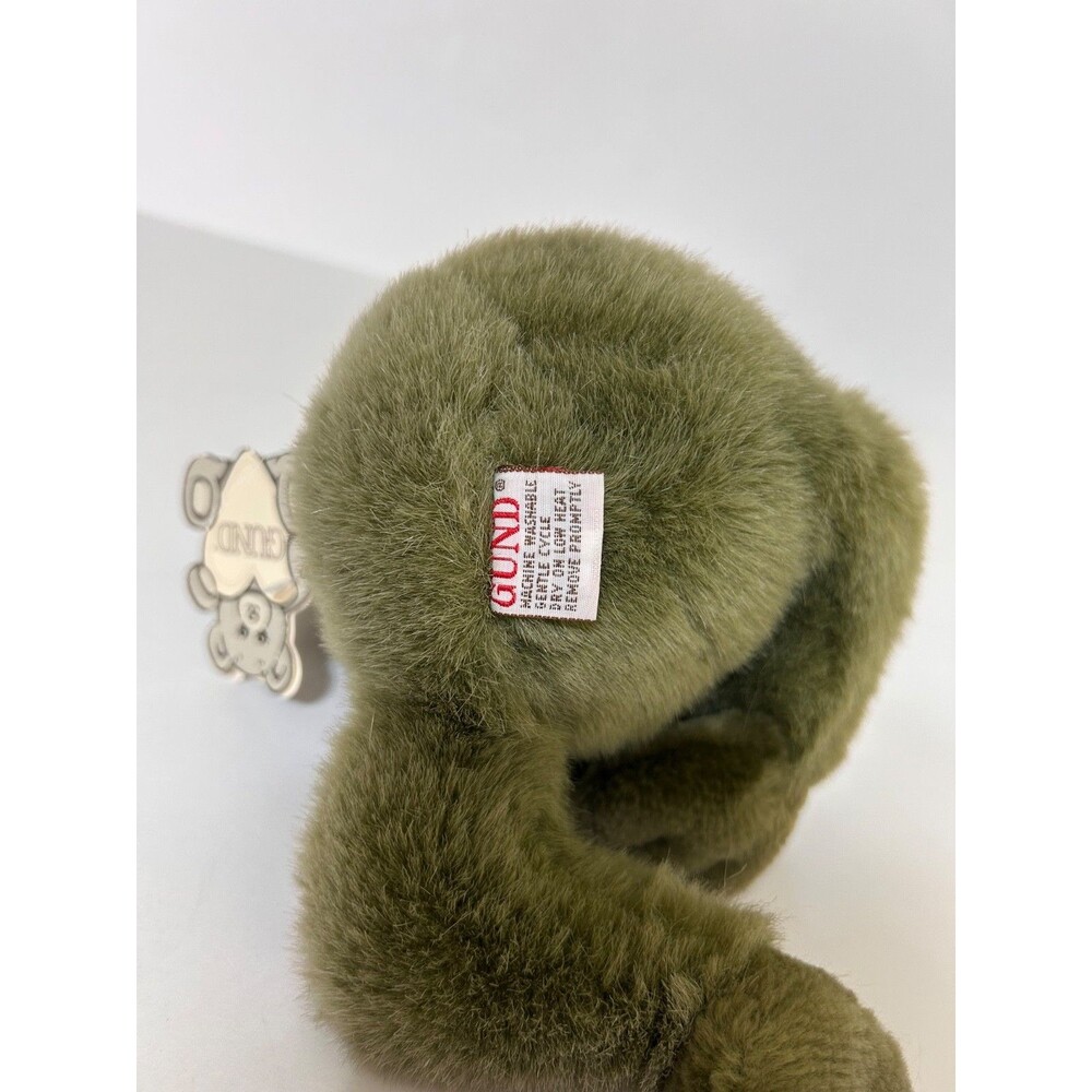 Vintage Gund Frog Ribbit Plush Green with Sound Croaker‎ Stuffed Animal Tags - Picture 3 of 7